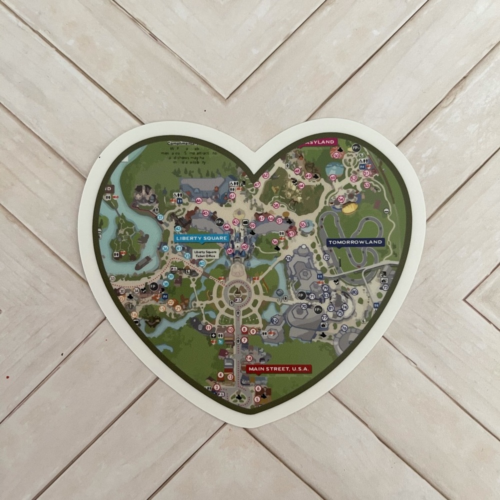 MAGIC KINGDOM MAP STICKER